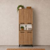 Enda Home Collection Listra 4 Kapaklı Çok Amaçlı Dolap 170,8 cm – Raflı, Ayaklı Depolama Dolabı - Atlantik Çam