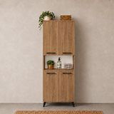 Enda Home Listra 4 Kapaklı Çok Amaçlı Dolap 170,8 Cm – 7 Raflı, Çam