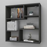 Enda Home Myra09 5 Bölmeli Modern Duvar Rafı Mutfak Rafı Antrasit