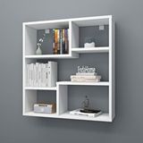 Enda Home Myra09 5 Bölmeli Modern Duvar Rafı Mutfak Rafı Beyaz