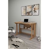 Enda Home Pillar Kütüphaneli Çalışma Masası 100x56 cm Bilgisayar Masası Ders Masası Atlantik Çam