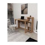 Enda Home Saye Kitaplıklı Çalışma Masası 5 Raflı Ders Masası Bilgisayar Masası Atlantik Çam