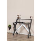 Enda Home X Ayaklı Raflı Ders Çalışma Masası 50x90 cm Antrasit - 90x50x70 cm