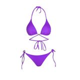 Endeep Beria Çapraz Bağlama Üçgen İpli Mor Kadın Bikini Takımı