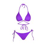 Endeep Beria Kadın Çapraz Bağlama Detaylı Üçgen İpli Mor Bikini Takımı