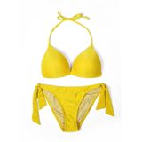Endeep Beria Kadın Üçgen Yarım Dolgulu Hardal Bikini Takımı