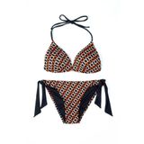 Endeep Beria Kadın Üçgen Yarım Dolgulu Kare Desenli Bikini Takımı