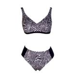 Endeep Beria Kadın Zebra Desenli Toparlayıcı Askılı Bikini Takımı
