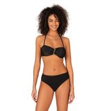 Endeep Kadın Aksesuarlı Fitilli Dokulu Siyah Bikini Takımı
