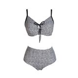 Endeep Kadın Balenli Destekli Büyük Beden Yüksek Bel Bikini Takımı