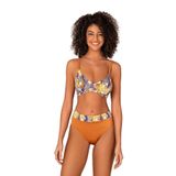 Endeep Kadın Biye Detaylı Toparlayıcı Desenli Bikini Takımı