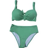 Endeep Kadın Büyük Beden Yeşil Bikini Takımı