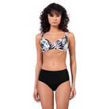 Endeep Kadın Çiçek Desenli Toparlayıcı Siyah Bikini Takımı