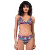 Endeep Kadın Çizgi Desenli Özel Lurex Kumaşlı Toparlayıcı Bikini Takımı