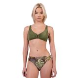 Endeep Kadın Desenli Özel Lurex Kumaş Toparlayıcı Bikini Takımı