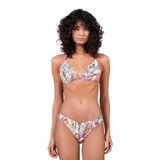 Endeep Kadın Desenli Özel Lurex Kumaşlı Yarım Dolgulu Üçgen Bikini Takımı