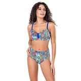 Endeep Kadın Desenli Yüksek Bel Destekli Bikini Takımı