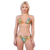 Endeep Kadın Dolgulu Kaplı Üçgen Desenli Bağlamalı Bikini Takımı