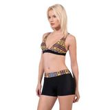 Endeep Kadın Etnik Desenli Özel Dokulu Kumaşlı Şortlu Bikini Takımı