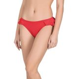 Endeep Kadın Fırfırlı Kırmızı Bikini Altı