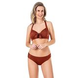 Endeep Kadın Fiyonk Detaylı Kiremit Bikini Takımı