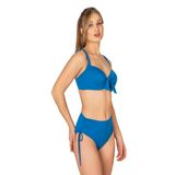 Endeep Kadın Fiyonk Detaylı Koyu Mavi Büyük Beden Bikini Takımı