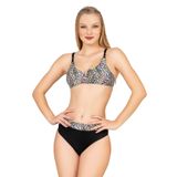 Endeep Kadın Leopar Desenli Yüksek Bel Bikini Takımı