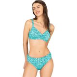 Endeep Kadın Şal Desenli Toparlayıcı Bikini Takımı - Yeşil - 44