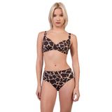 Endeep Kadın Toparlayıcı Desenli Kahverengi Bikini Takımı