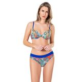 Endeep Kadın Yarım Dolgulu Desenli Mavi Bikini Takımı