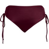 Endeep Kadın Yüksek Bel Yan Büzgülü Ipli Bordo Bikini Altı - 40
