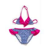 Endeep Kız Çocuk Desenli Üçgen Bikini Takımı