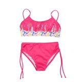 Endeep Kız Çocuk Püskül Detaylı Pembe Bikini Takımı