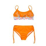Endeep Kız Çocuk Püskül Detaylı Turuncu Bikini Takımı