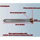Ender 1-1/4" Inç 30CM 2000W Krom Güneş Enerjisi ve Termisifon Rezistansı 220V 8.5 Q Cr-Ni