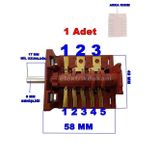 ENDER 6lı Çevirmeli Fırın Anahtarı Sürekli Döner 6 Kademe 5 Kontak