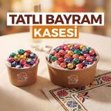Ender Çikolata Çikolatin Bayram Çikolatası Renkli Dökme Madlen Hediyelik Kraft Kase Seti 750 Gr