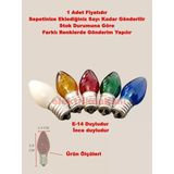 Ender E-14 İnce Duylu Renkli Gece Lambası Abajur Ampulü 7W 220V (Parfüm Ampul)