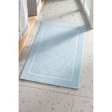 Ender Home 50X70 cm Jakarlı Dalga Desen Pamuklu Banyo Paspası