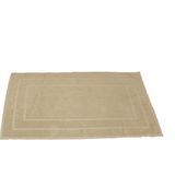 Ender Home 50x90 Paspas Bej Pamuklu Bukle Çerçeve Desen Banyo Ayak Paspası - 50 x 90 cm