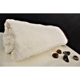 Ender Home 70x140 Krem Jakarlı Çiçek Desenli Bordürlü Banyo Havlusu - 70 x 140 cm - Kahve