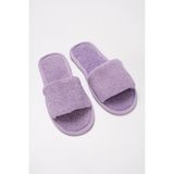 Ender Home CottonVerse Banyo Ve Ev Terliği – %100 Pamuk Havlu Kaymaz İnce Taban , Yüksek Su Emicilik - Lila