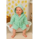 Ender Home CottonVerse Bebek & Çocuk Kapşonlu Bornoz – %100 Pamuk, Unisex - 0 - 2 Yaş - Yeşil