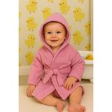 Ender Home CottonVerse Bebek & Çocuk Kapşonlu Bornoz – %100 Pamuk, Unisex - 3 - 4 Yaş - Pembe