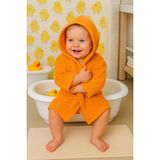 Ender Home CottonVerse Bebek & Çocuk Kapşonlu Bornoz – %100 Pamuk, Unisex - 5 - 6 Yaş - Turuncu
