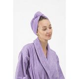 Ender Home CottonVerse Düğmeli %100 Pamuk Saç Kurulama Bonesi - Lila - 25 x 65 cm