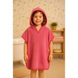 Ender Home CottonVerse Havlu Panço – %100 Pamuk Kapüşonlu - Pembe - 5 - 6 Yaş