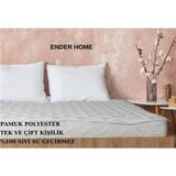Ender Home CottonVerse Pampes Kapitoneli Fitted Alez – Sıvı Geçirmez - 160 x 200 cm - Beyaz