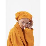 Ender Home CottonVerse Saç Kurulama Bonesi – %100 Pamuk , Fiyonklu - Turuncu - 25 x 40 cm
