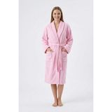 Ender Home CottonVerse Şalyaka Bornoz – %100 Pamuk, Unisex - L - XL - Açık Pembe